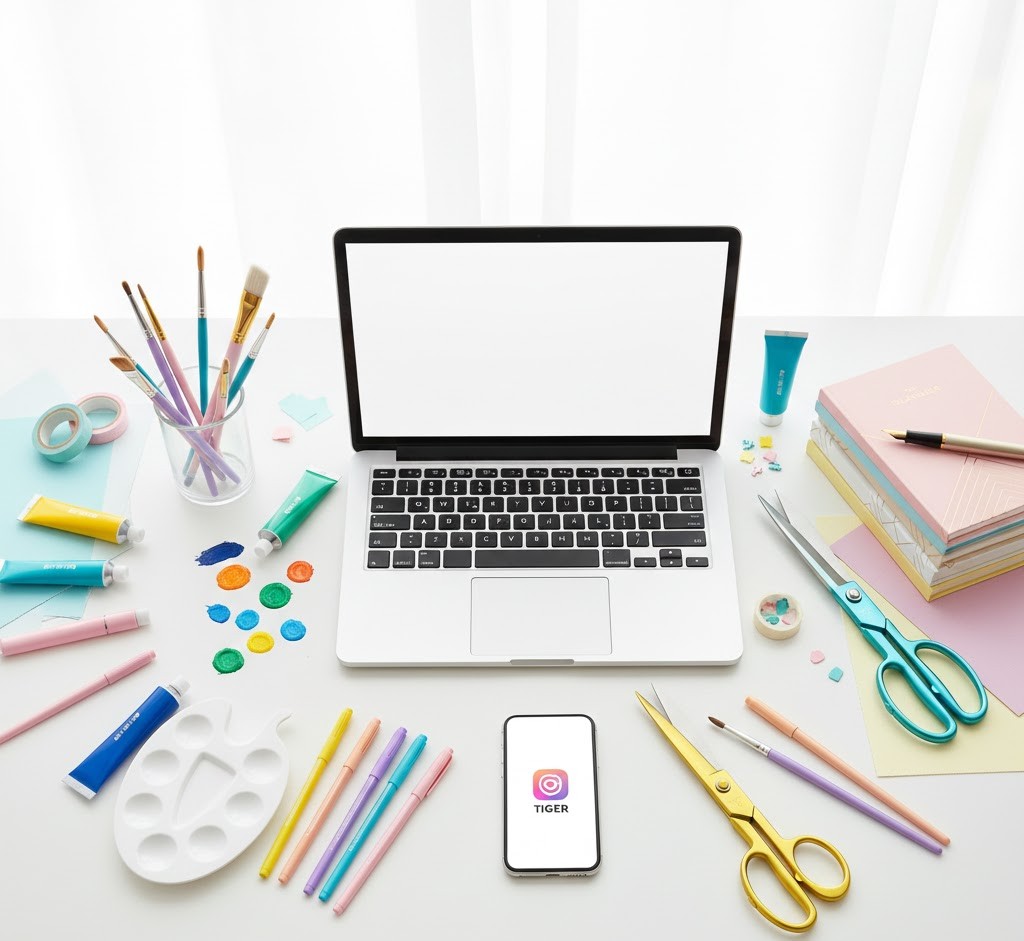 Organized craft workspace